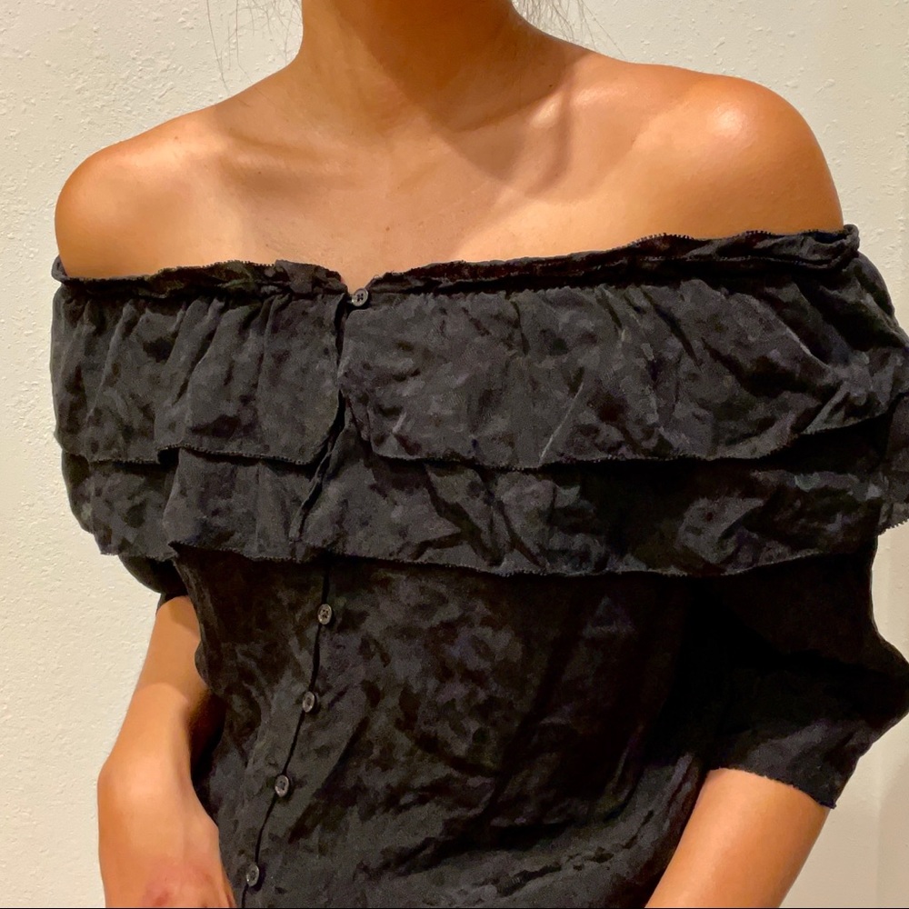 Zadig & Voltaire Off Shoulder Silk Top